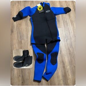 BODY GLOVE Wetsuit 6.5mm Long Sleeve & Boots Full Suit Long Sleeve Size XXL